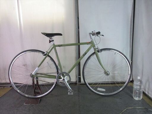 E213★　訳アリ新古車　36800円★整備済み スポーツ自転車 FUJI　ストロール　カーキ【ピストバイク】