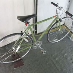 E213★　訳アリ新古車　36800円★整備済み スポーツ自転車 FUJI　ストロール　カーキ【ピストバイク】の画像