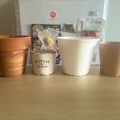 植木鉢（受け皿付き） 素焼き鉢　陶器鉢　プラスチック鉢　