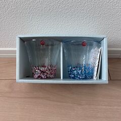 【新品未使用】ペアグラスセット （津軽びいどろ / 箱あり）