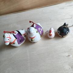 素焼き干支（?）人形セットの画像