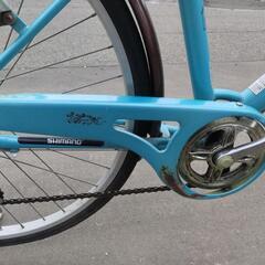 【売約済み】26インチ 🚲 中古 自転車 8,980円 🔁6段切替 🔑鍵新品 💡オートライト付 新規防犯登録料コミ 631の画像