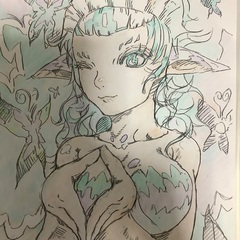 ★直筆カラーイラスト★０００００２の画像