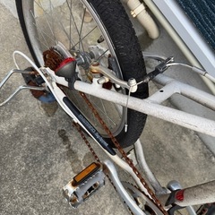 自転車　白　の画像