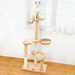 キャットタワー アドメイト 猫用おもちゃ ねこまど ヴィラフォートキャットポール ハンモック  ペティオ ネコマドヴイラフオ-トCPハンモツクの画像