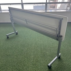 会議 テーブル 3人掛け キャスターあり/折りたたみの画像