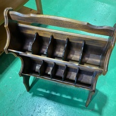 【カリモク/karimoku】家具 オールドカリモク スリッパラック 2段 昭和レトロの画像