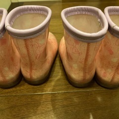 長靴　15.0cm   双子ちゃんへ　ピンク　スヌーピー　2足セットの画像