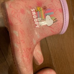 長靴　15.0cm   双子ちゃんへ　ピンク　スヌーピー　2足セットの画像