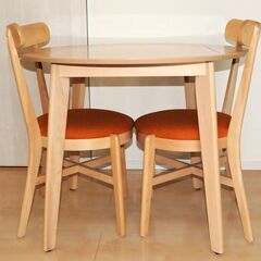 「終了」テーブル＋椅子セット　ダイニング　二人用の画像