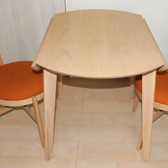 「終了」テーブル＋椅子セット　ダイニング　二人用の画像