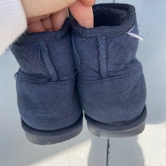 【子供靴】18cm ムートン ネイビーの画像