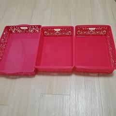 ピンク★かわいい☆仕分けボックス★収納☆書類などの画像