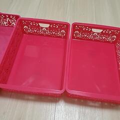 ピンク★かわいい☆仕分けボックス★収納☆書類などの画像