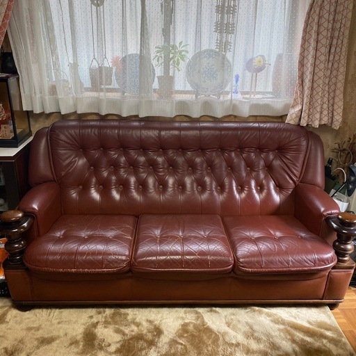 【セット相談可】3人掛けソファ｜1人掛けソファ×2脚 アンティーク