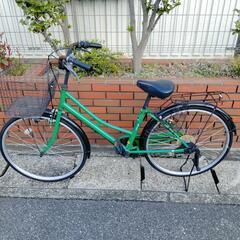 (chariyoshy出品)26インチ自転車、6段ギア付き、グリーン