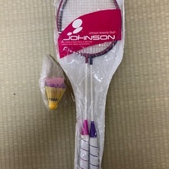 バトミントン　ラケットとシャトルの画像