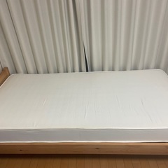 無印良品 シングルベッド フレーム/マット付の画像