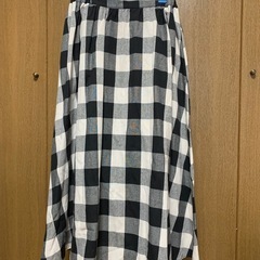 ギンガムチェックロングスカート　L