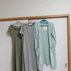 Tシャツワンピ×2　カーディガン　セットで