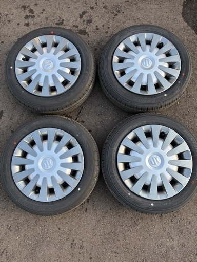 14インチ スチールホイール&夏タイヤ 1台分