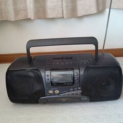 SANYO  ラジカセ　カセットテープ（２連）　CD　ラジオ　プレーヤー　ジャンクの画像