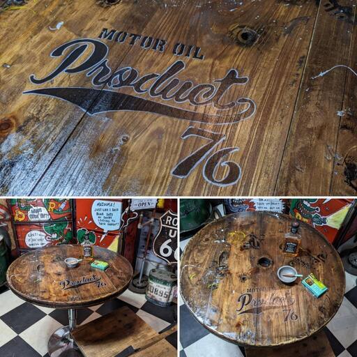 【関西送料込み変更済】インダストリアルインテリア ガレージテーブル 回転テーブル 関西送料込み変更済】インダストリアルインテリア ガレージテーブル