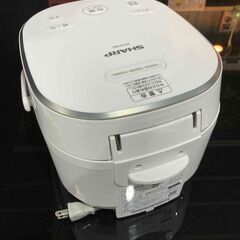 【SHARP シャープ】3合炊飯器 KS-CF05D 2022年 ホワイト 取っ手付き 厚釜 おかゆ パン作り 天面操作 LED表示 お手入れ簡単の画像