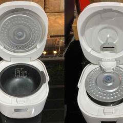 【SHARP シャープ】3合炊飯器 KS-CF05D 2022年 ホワイト 取っ手付き 厚釜 おかゆ パン作り 天面操作 LED表示 お手入れ簡単の画像