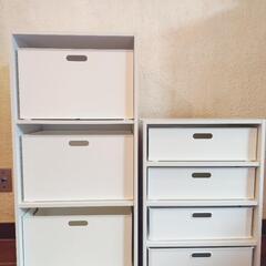  ニトリ カラーボックス2段・3段、収納付きの画像