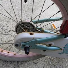 おしゃれなホワイトサドル＆タイヤ★女の子自転車18インチの画像