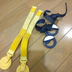 ベビーカー荷物下げ、膝掛け留めの画像