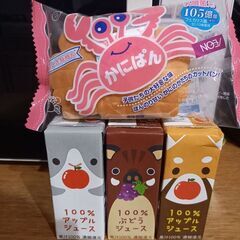 ⚠️値下げ→値引き対応不可⚠️パックジュース3本&かにぱん