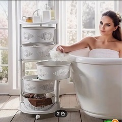 回転バスケット収納カート
の画像