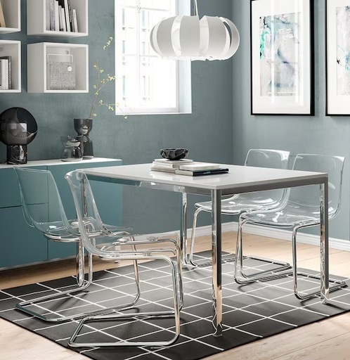 TOBIAS トービアス TOBIAS トービアス チェア, 透明, クロムメッキ - IKEA
