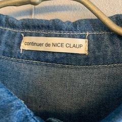 continuer de NICE CLAUP ロングシャツ デニムの画像
