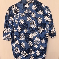 アロハシャツ　ブルー　XL アメリカ仕様　古着　ビンテージの画像