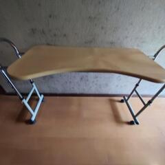 可動　一部 木製 テーブルコーナーサイドテーブルの画像