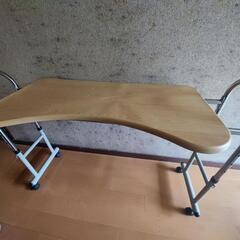 可動　一部 木製 テーブルコーナーサイドテーブルの画像