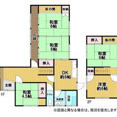 🌈【駐車場6台】八幡東区5DK　事務所や寮にも使えます🎀初期費用...