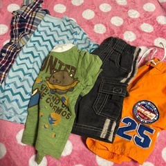 子ども服　男の子　Tシャツ　ズボン　水着　１２枚　セット　まとめ　の画像