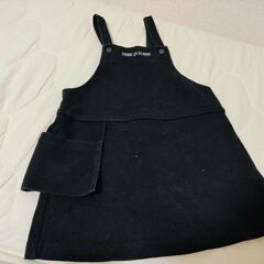 コムサイズム 無地 オーバーオール 黒 ベビー服 子供服 80サイズ