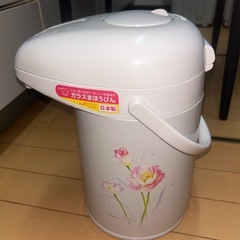 象印　ガラスまほうびん　レトロ柄