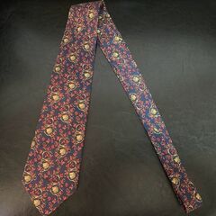 NINA RICCI ネクタイ 高級シルク ハンドメイド ライオン柄 フランス製の画像