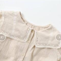 子供服　ブリーズ　ブラウス130　ビッグ襟の画像