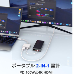 🎥夏前早割セール【新品未使用】Type-C HDMI変換アダプター 4K対応 急速充電 軽量 Switch iPad PC対応 高画質出力 コンパクト 持ち運び便利 検索ワード：Type-C HDMI変換アダプター 4K対応 急速充電 軽量 Switch iPad PC 高画質出力 コンパクト 持ち運びの画像