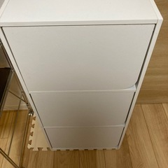 ホワイト3段棚
