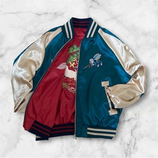 US NAVY SEABEES リバーシブル スカジャン XL