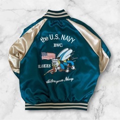 US NAVY SEABEES リバーシブル スカジャン XLの画像