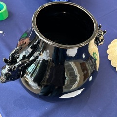 牛首のベース　花瓶　ホテル装飾品の画像